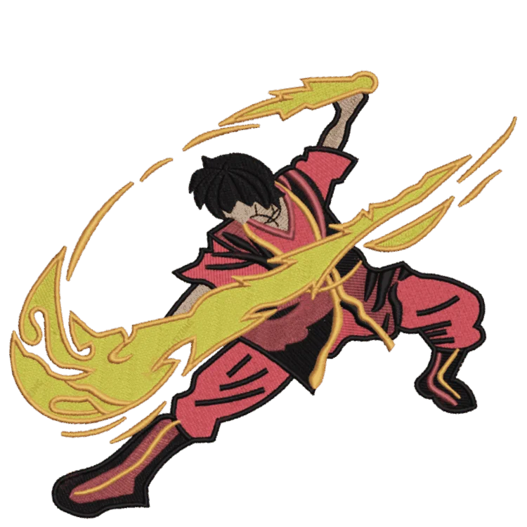 Zuko swoosh Digitized Embroidery Design by Patches Junction